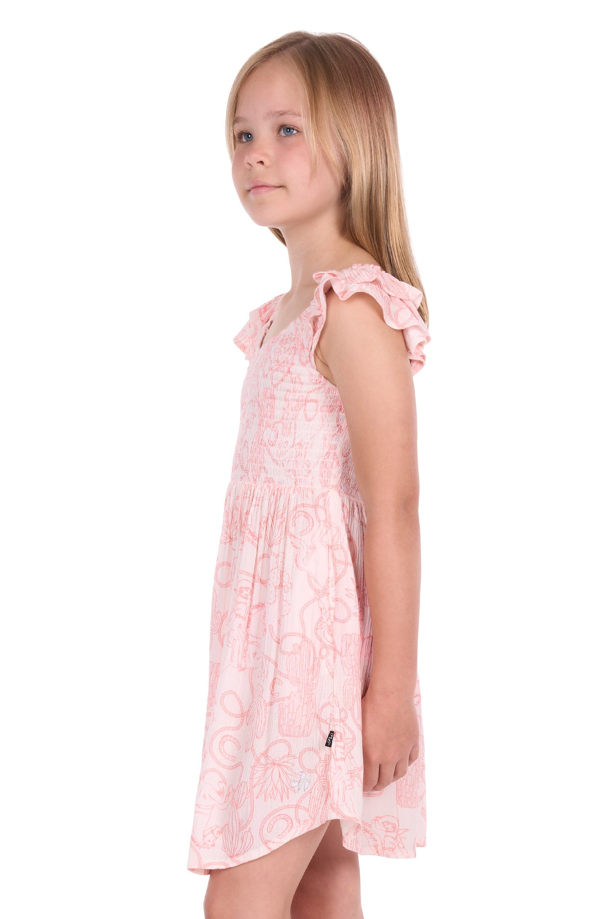 Pure Western Girls' Sara Short Sleeve Dress - Cream - P6S5401270