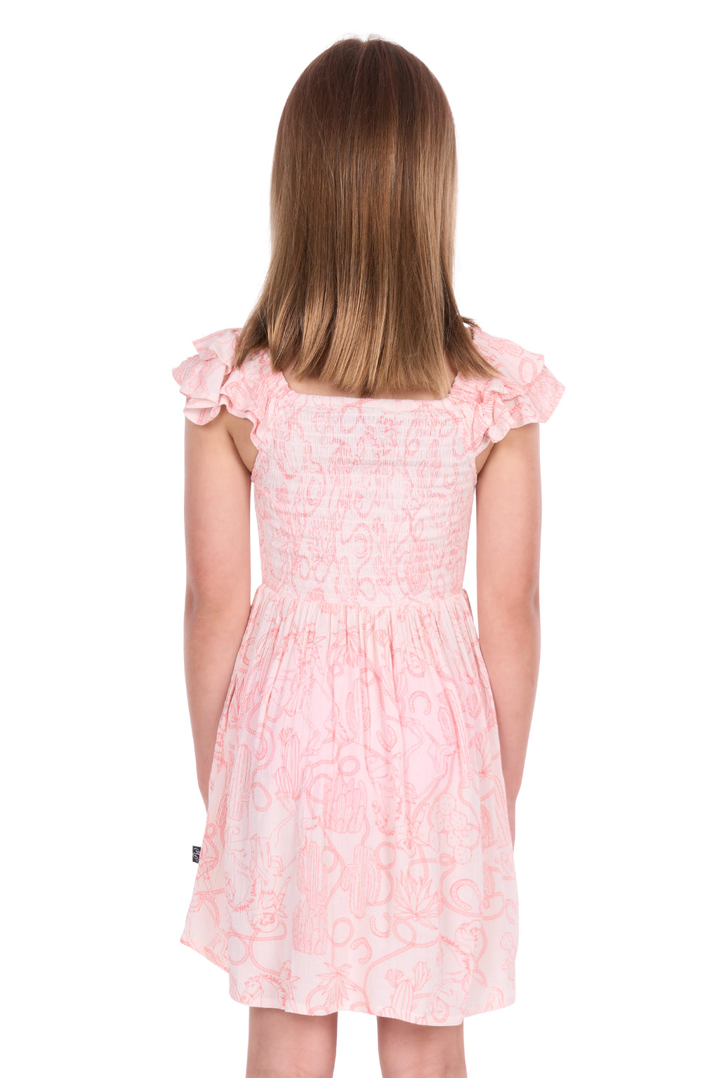 Pure Western Girls' Sara Short Sleeve Dress - Cream - P6S5401270
