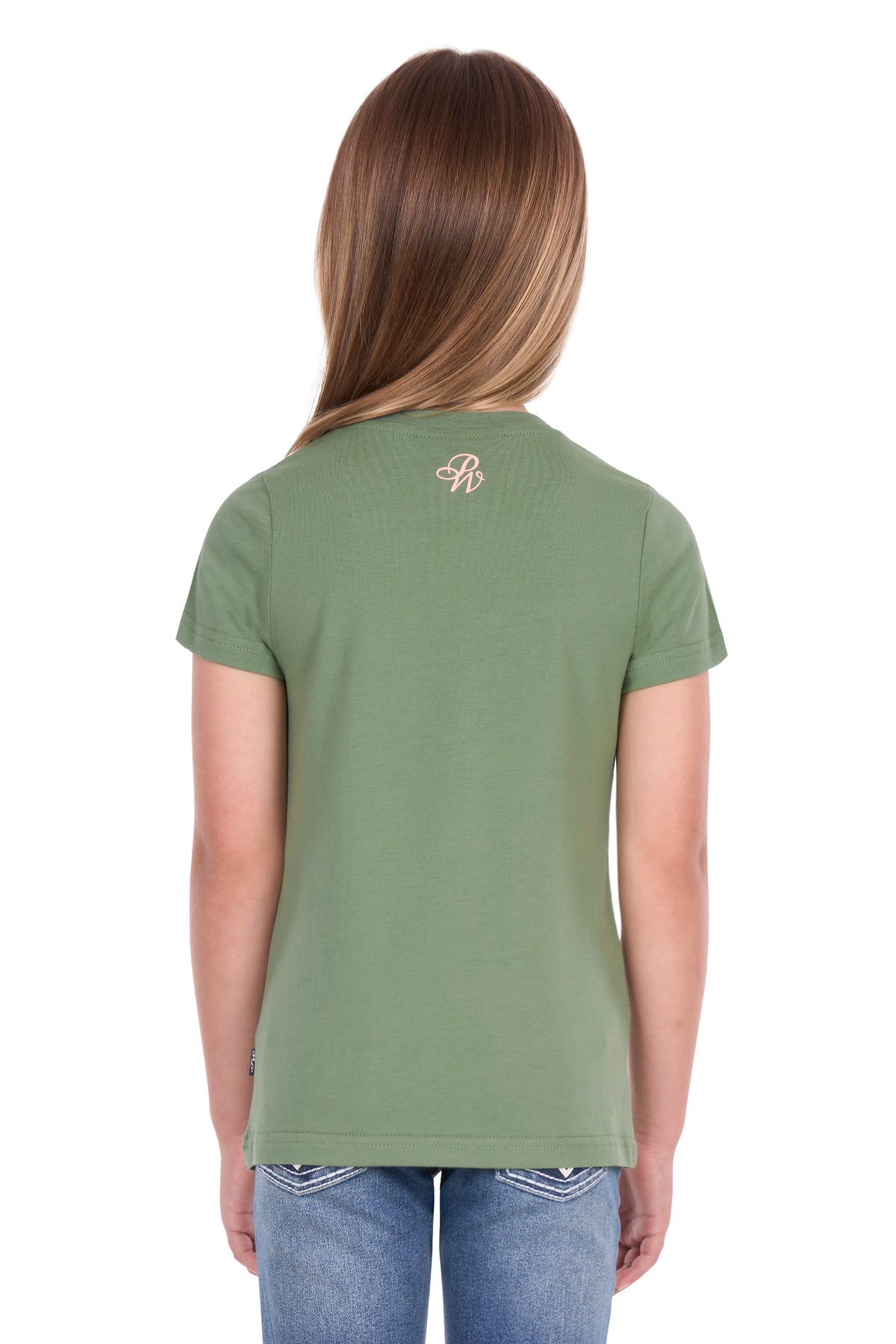 Pure Western Girls' Ella Short Sleeve Tee - Moss - P6S5501293