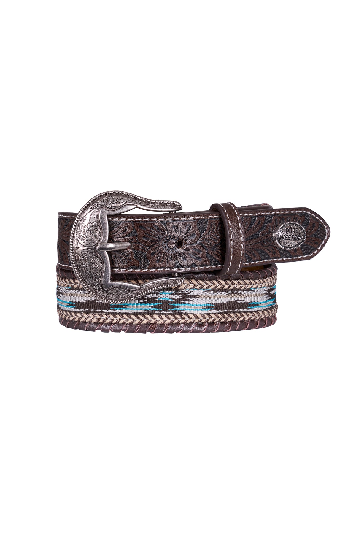 Pure Western Kids' Lynton Belt - Dark Tan - P6S7945BLT