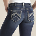 Ariat Women's R.E.A.L. Mid Rise Stretch Whipstitch Boot Cut Jeans - 10014022