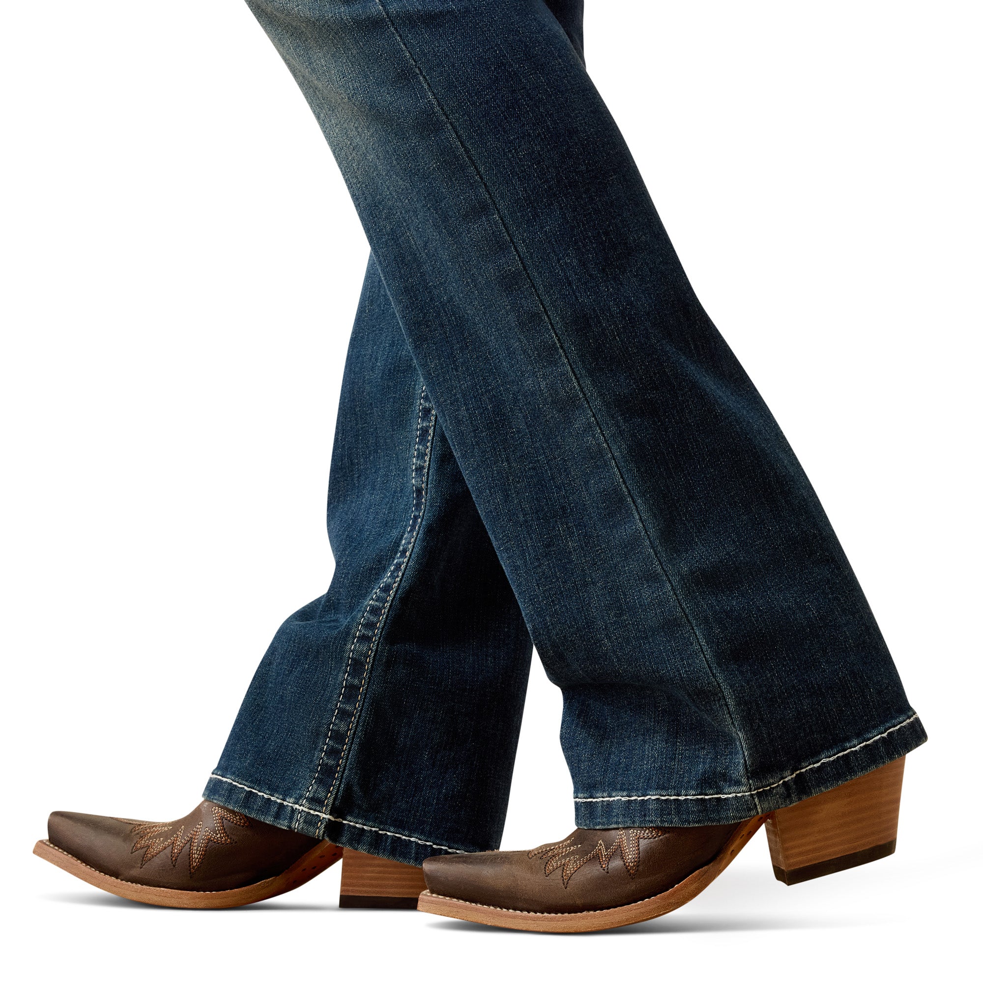 Ariat Women's R.E.A.L. Mid Rise Stretch Whipstitch Boot Cut Jeans - 10014022