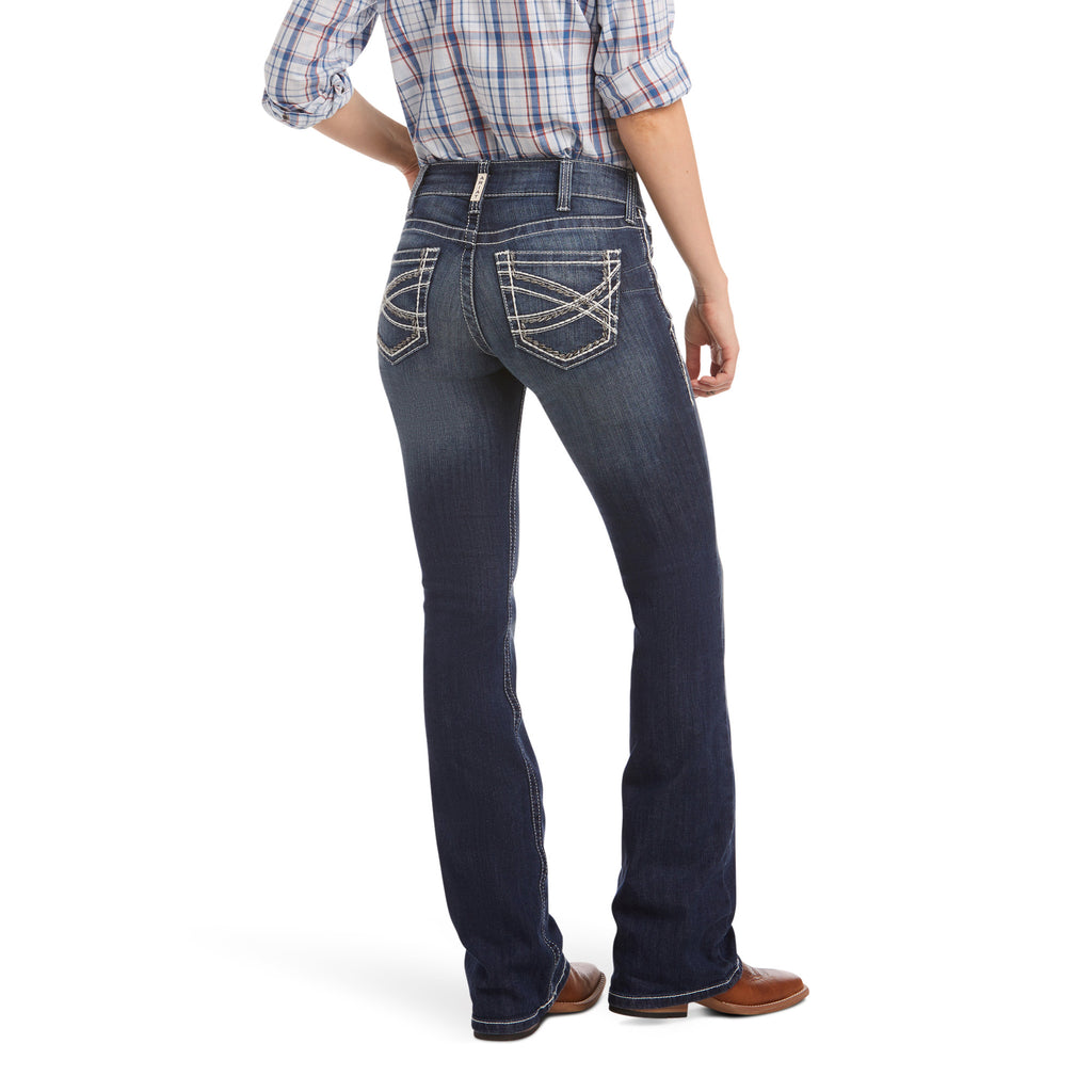 Ariat Women's R.E.A.L. Mid Rise Stretch Entwined Boot Cut Jean - 10017510