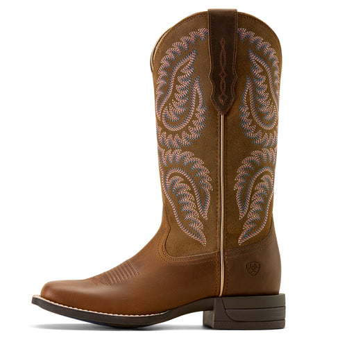 Ariat Women's Cattle Caite Wide Square Toe Western Boot -10074329