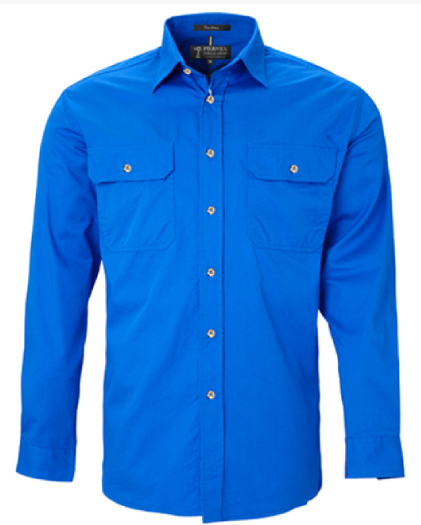 Pilbara Men's Open Front Long Sleeve Shirt RM500BT
