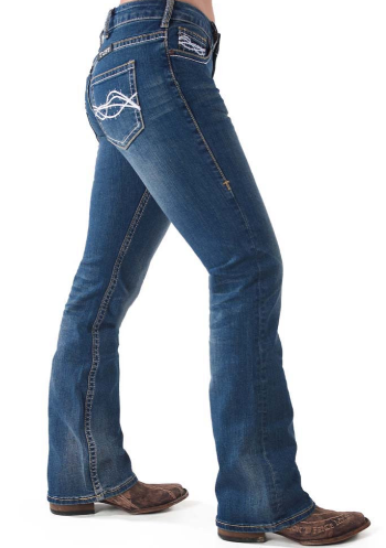 Cowgirl Tuff Don't Fence Me In Jean DFMIHO - Medium Wash
