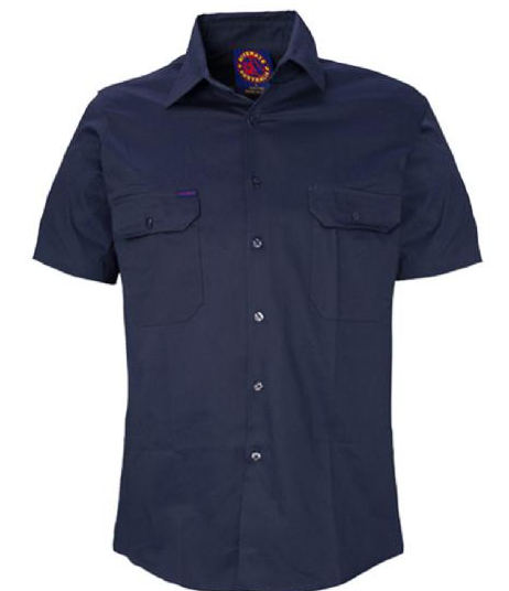 Ritemate Men's Open Front Short Sleeve Work Shirt RM1000S
