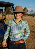 Black Colt Jane Shirt - Blue & Green