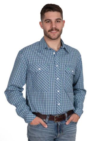 Just Country Men's Austin Full Button Check Workshirt - MWLS2531