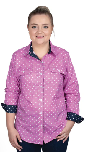 Just Country Women's Abbey Full Button Print Workshirt - WWLS2503