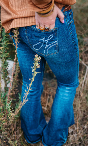 Hitchley & Harrow "Franklin" Trouser Jean - Tan & White Stitch - SR2215