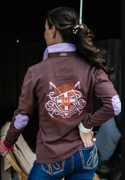Hitchley & Harrow Chocolate Rugby Jersey - Baby Pink - RJ25