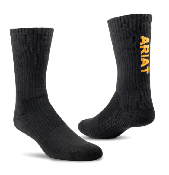 Ariat Men's Premium Cotton Crew Socks PK3 - 2239-002