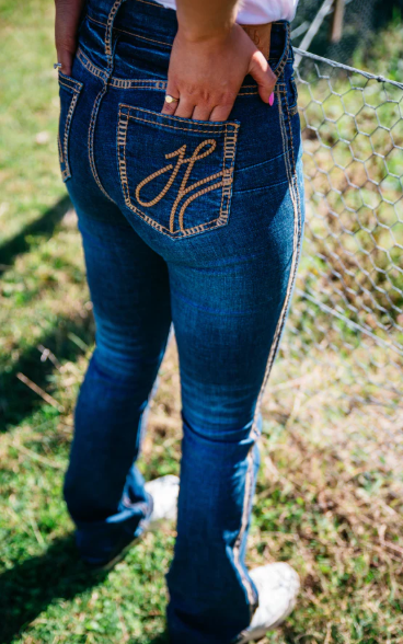 Hitchley & Harrow Ultra High Rise Tan Stitch Jean - SR2242