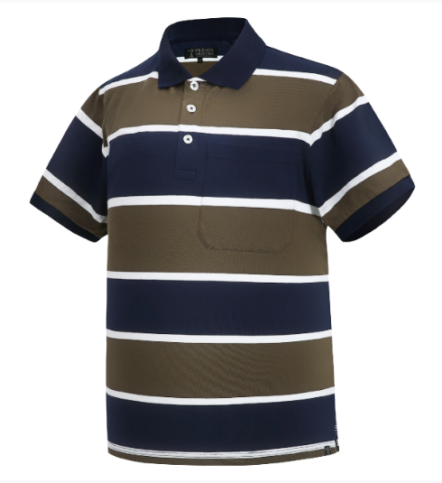 Pilbara Men's Y/D Striped Pocket Polo - RMPC113