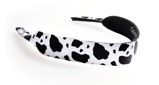 Gidgee Sunglass Strap - Black & White Cow Pattern - GE017