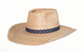 Sunbody Reata III Palm Leaf Hat - Oak/Navy Lace - HG45RONL