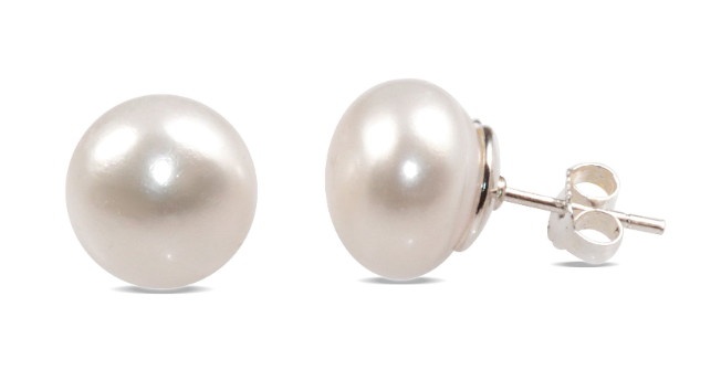 MCJ Earrings Pearl 12mm Studs - EB0219