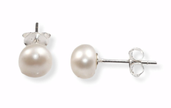 MCJ Earrings Pearl 7mm Studs - EB0249