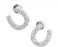 MCJ Stud Earrings CZ Horseshoe - ER0134