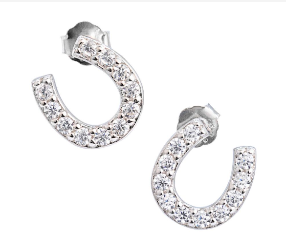 MCJ Stud Earrings CZ Horseshoe - ER0134