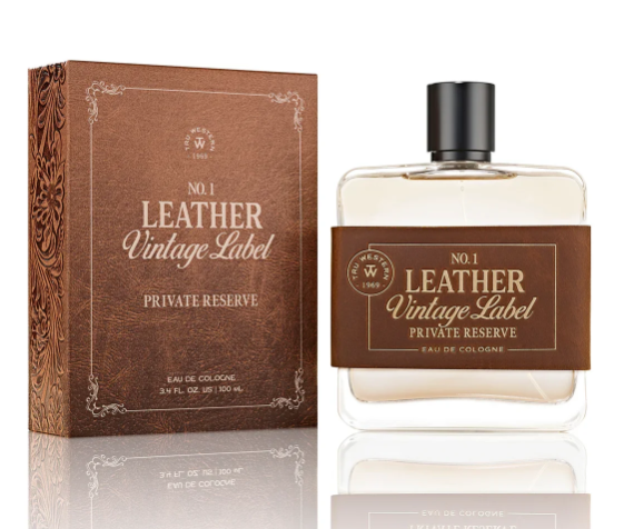 Tru Western Leather Vintage Label #1 Private Reserve Eau De Cologne - 98083