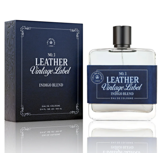 Tru Western Leather Vintage Label #3 Indigo Blend Eau De Cologne - 98087