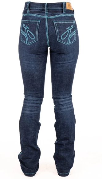 Hitchley & Harrow Ultra High Rise Boot Cut Jean - Turquoise - SR2243