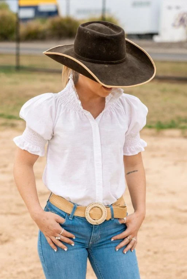 Black Colt Women's Short Sleeve Shirt - White