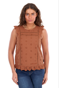 Wrangler Women's Grace Sleeveless Blouse - Copper - X6S2502615