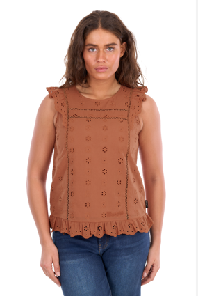 Wrangler Women's Grace Sleeveless Blouse - Copper - X6S2502615