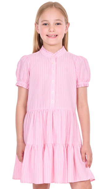 Thomas Cook Girls' Myolie Dress - Rose Pink/White - T6S5412079