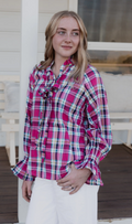 Black Colt Gabby Blouse - Pink Check