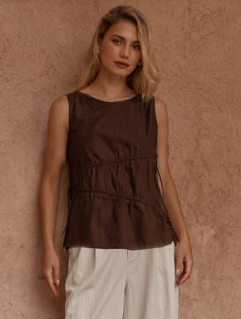 SASS Elin Gathered Tie Top - 20251TWSS