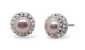 MCJ S/S Pink Pearl CZ Stud Earrings 10mm - ER0716