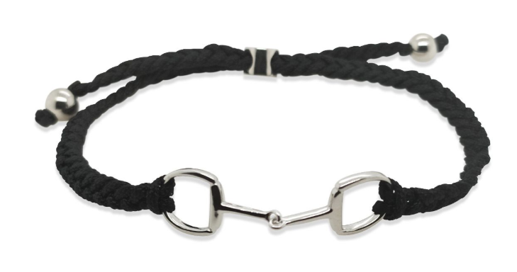 MCJ S/S & Cord Snaffle Bit Bracelet - BB0036