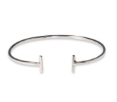 MCJ S/S Double Bar Bangle - BG0211