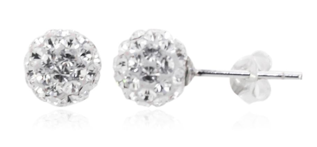 MCJ S/S SWAR CRYS 6mm STD Earrings - EB0116