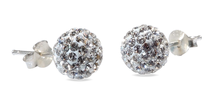 MCJ S/S SWAR CRYS 8mm STD Earrings - EB0117