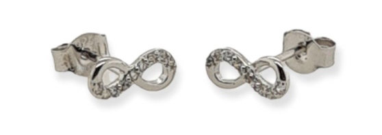 MCJ S/S Infinity CZ Stud Earrings - EB0850