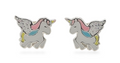 MCJ S/S & Enamel Pegasus Stud Earrings - ER0795