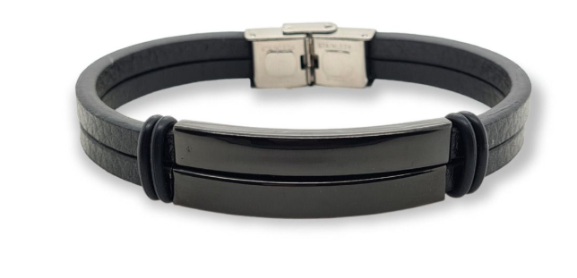 MCJ Stainless Steel & PVC Bracelet - FB0023