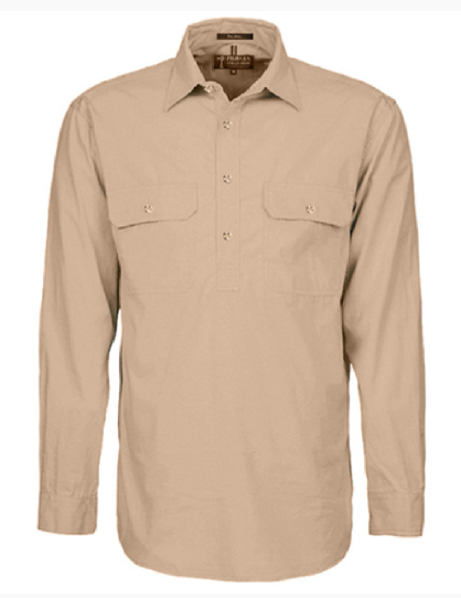 Pilbara Men's Closed Front L/S Shirt RM200CF