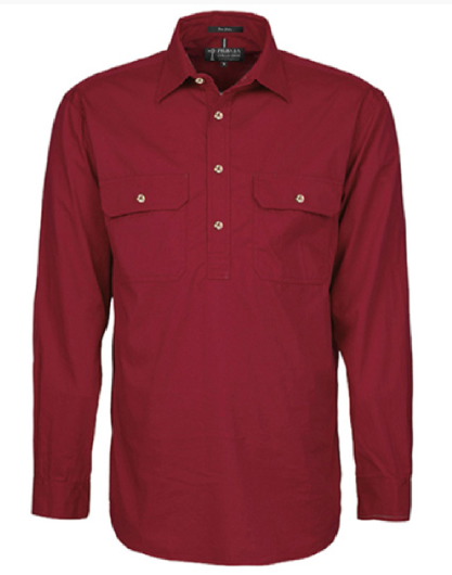Pilbara Men's Closed Front L/S Shirt RM200CF