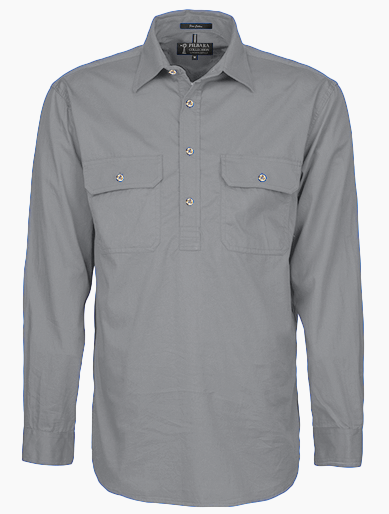 Pilbara Men's Closed Front L/S Shirt RM200CF