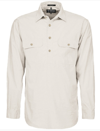 Pilbara Men's Closed Front L/S Shirt RM200CF