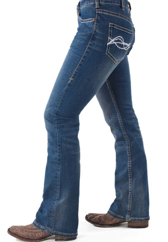 Cowgirl Tuff Don't Fence Me In Jean DFMIHO - Medium Wash