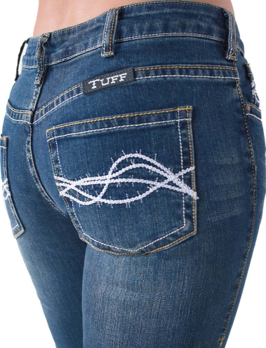 Cowgirl Tuff Don't Fence Me In Jean DFMIHO - Medium Wash