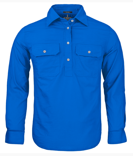 Pilbara Children's Closed Front Long Sleeve Shirt RM400CF