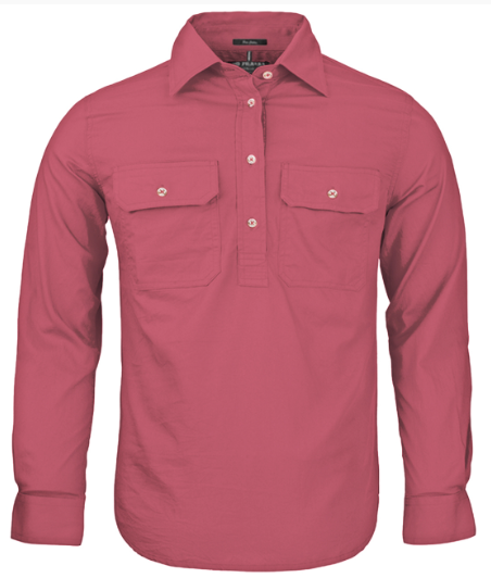 Pilbara Children's Closed Front Long Sleeve Shirt RM400CF
